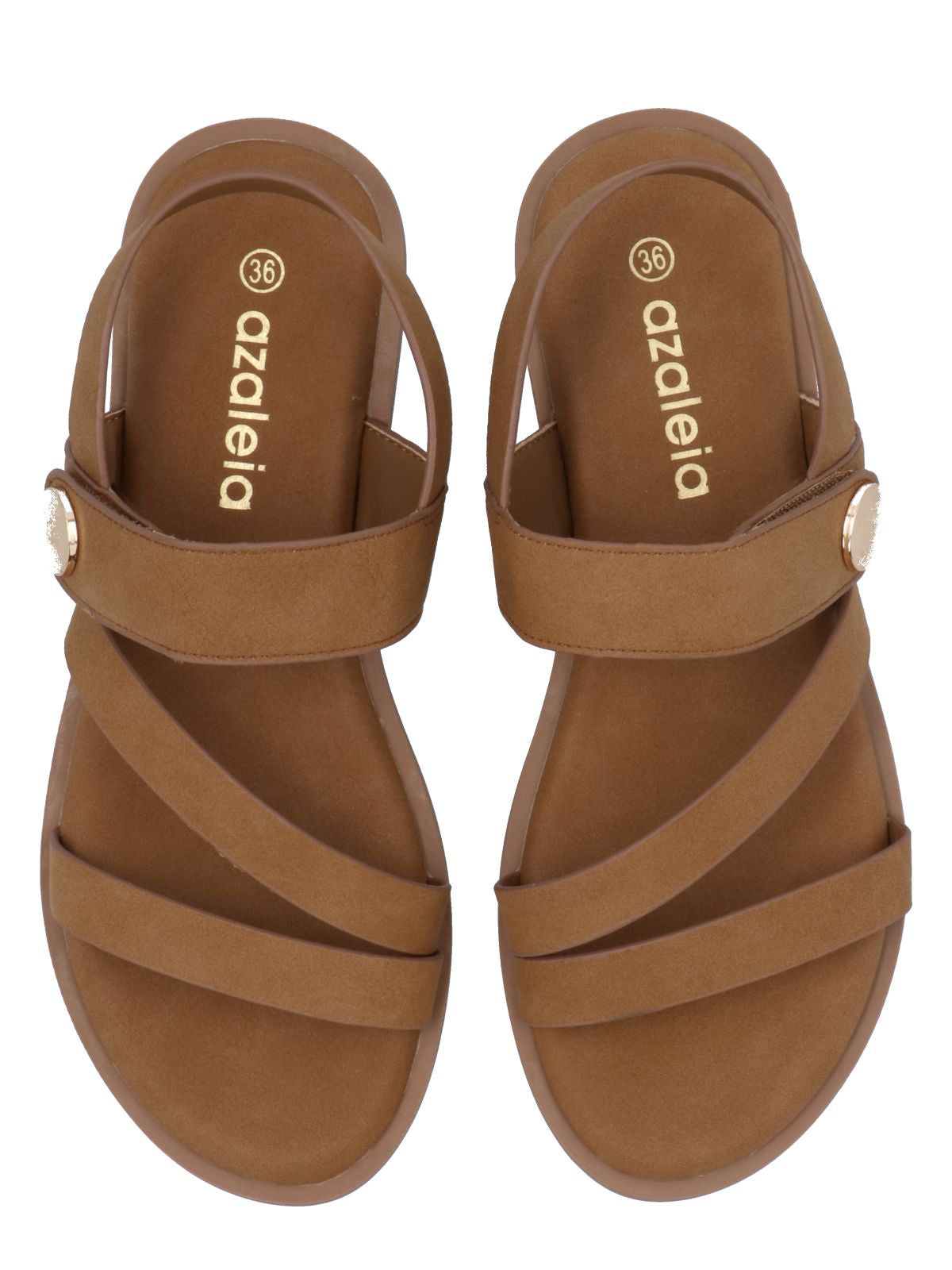 Sandalia Mujer Luma Cognac Azaleia
