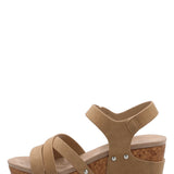 Sandalia Mujer Chanel Beige Azaleia