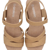 Sandalia Mujer Chanel Beige Azaleia