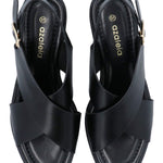 Sandalia Mujer Cross Negro Azaleia