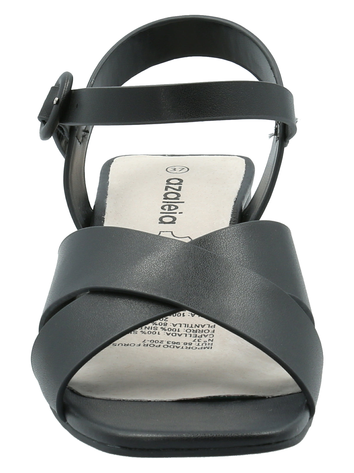 Sandalia Mujer Leandro Negro Azaleia