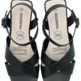 Sandalia Mujer Leandro Negro Azaleia