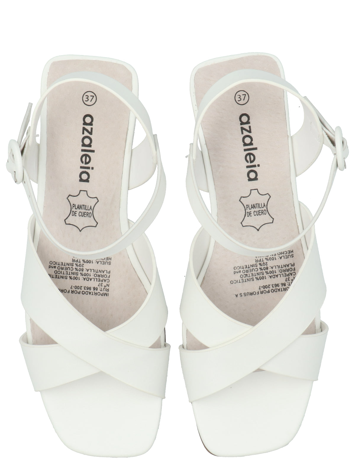 Sandalia Mujer Leandro Blanco Azaleia