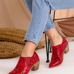 Botín Mujer Augusto Rojo Azaleia