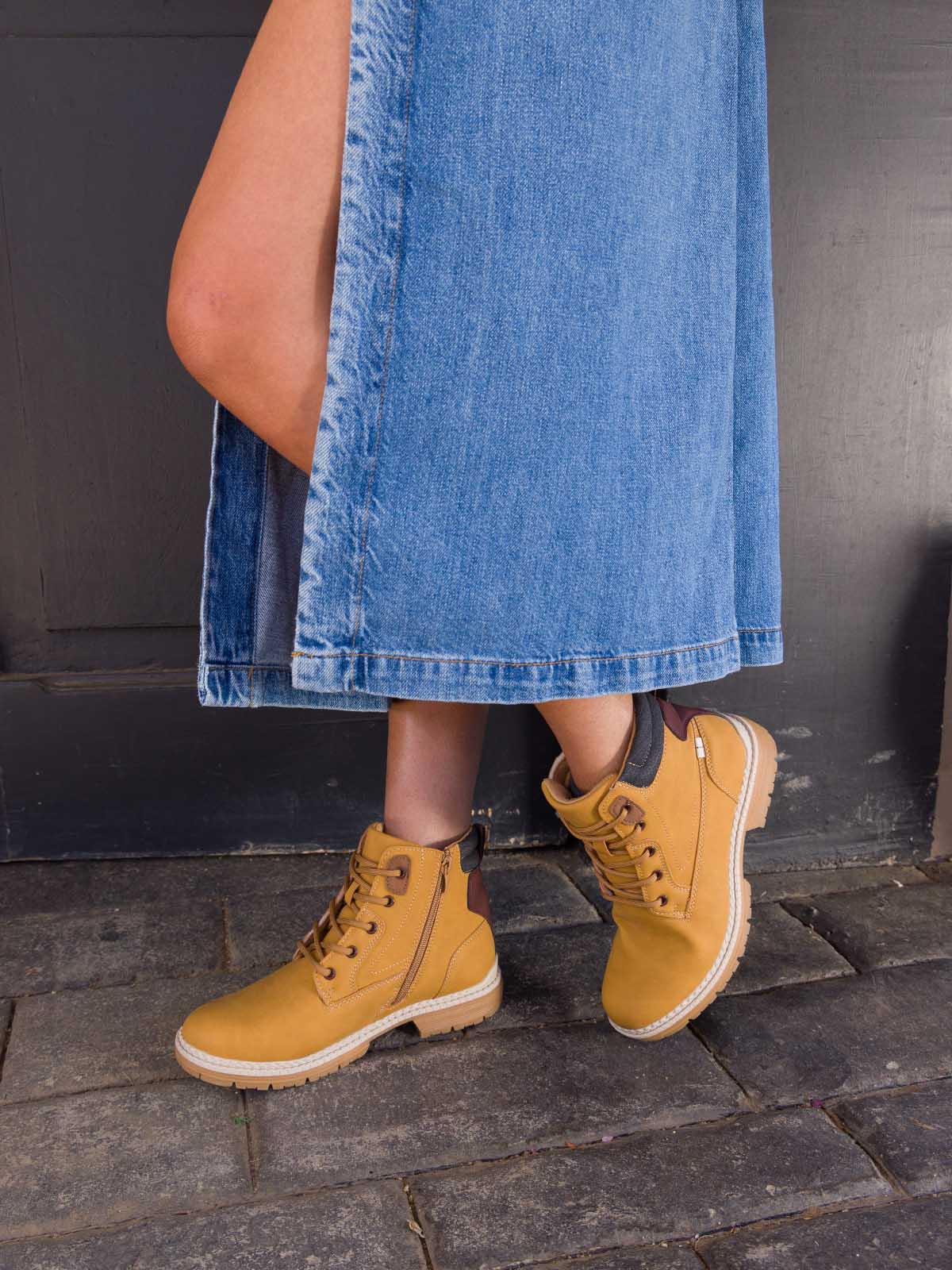 Botín Mujer Lugo Amarillo  Azaleia