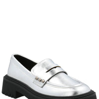 Mocasín Mujer West Plateado Azaleia