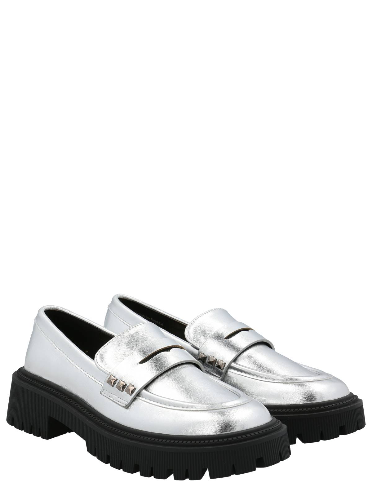 Mocasín Mujer West Plateado Azaleia