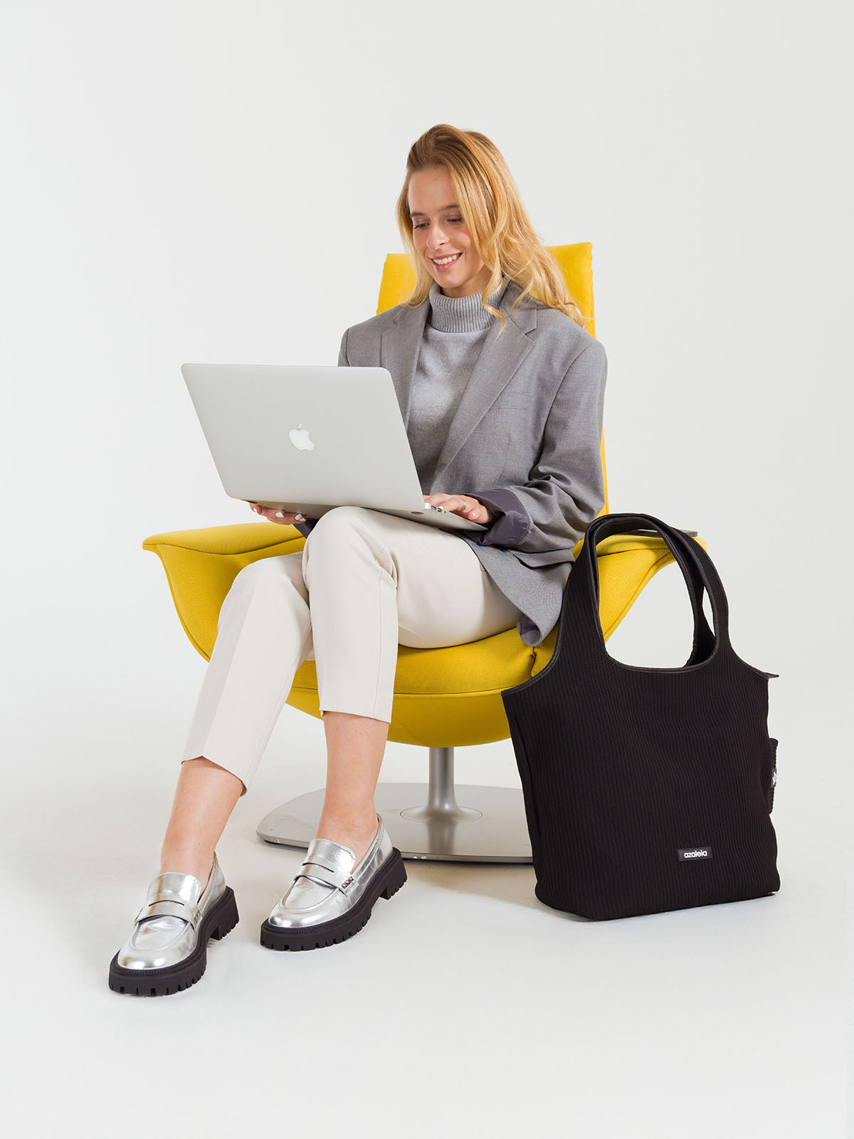 Mocasín Mujer West Plateado Azaleia