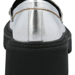 Mocasín Mujer West Plateado Azaleia