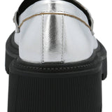 Mocasín Mujer West Plateado Azaleia