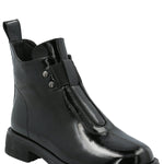 Botín Mujer Patent Negro Azaleia