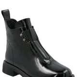 Botín Mujer Patent Negro Azaleia