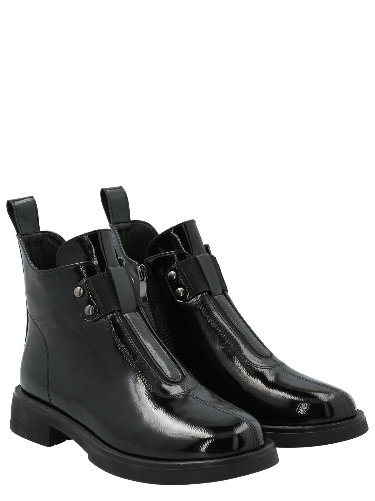 Botín Mujer Patent Negro Azaleia