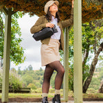 Botín Mujer Patent Negro Azaleia