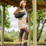 Botín Mujer Patent Negro Azaleia