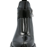 Botín Mujer Patent Negro Azaleia