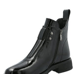 Botín Mujer Patent Negro Azaleia