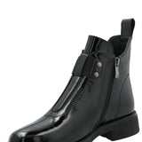 Botín Mujer Patent Negro Azaleia