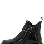 Botín Mujer Patent Negro Azaleia