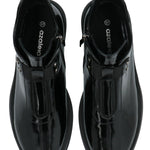 Botín Mujer Patent Negro Azaleia