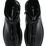 Botín Mujer Patent Negro Azaleia