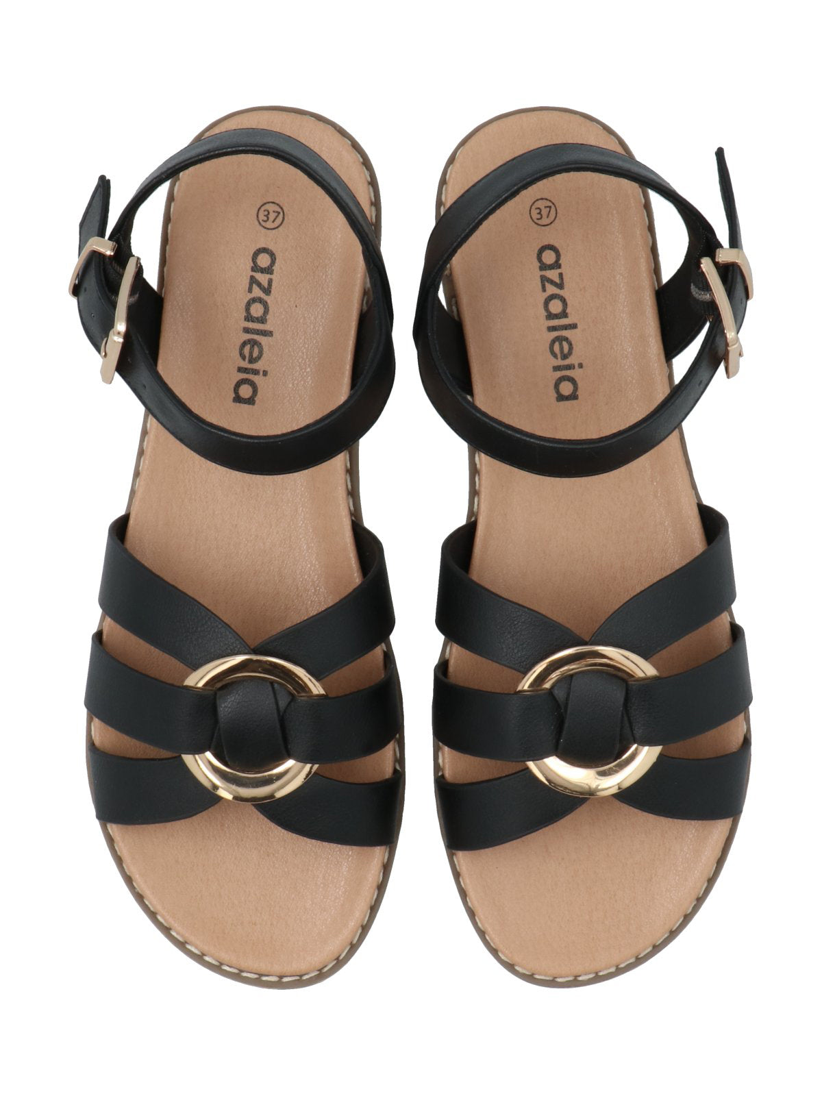 Sandalia Mujer Yona Negro Azaleia