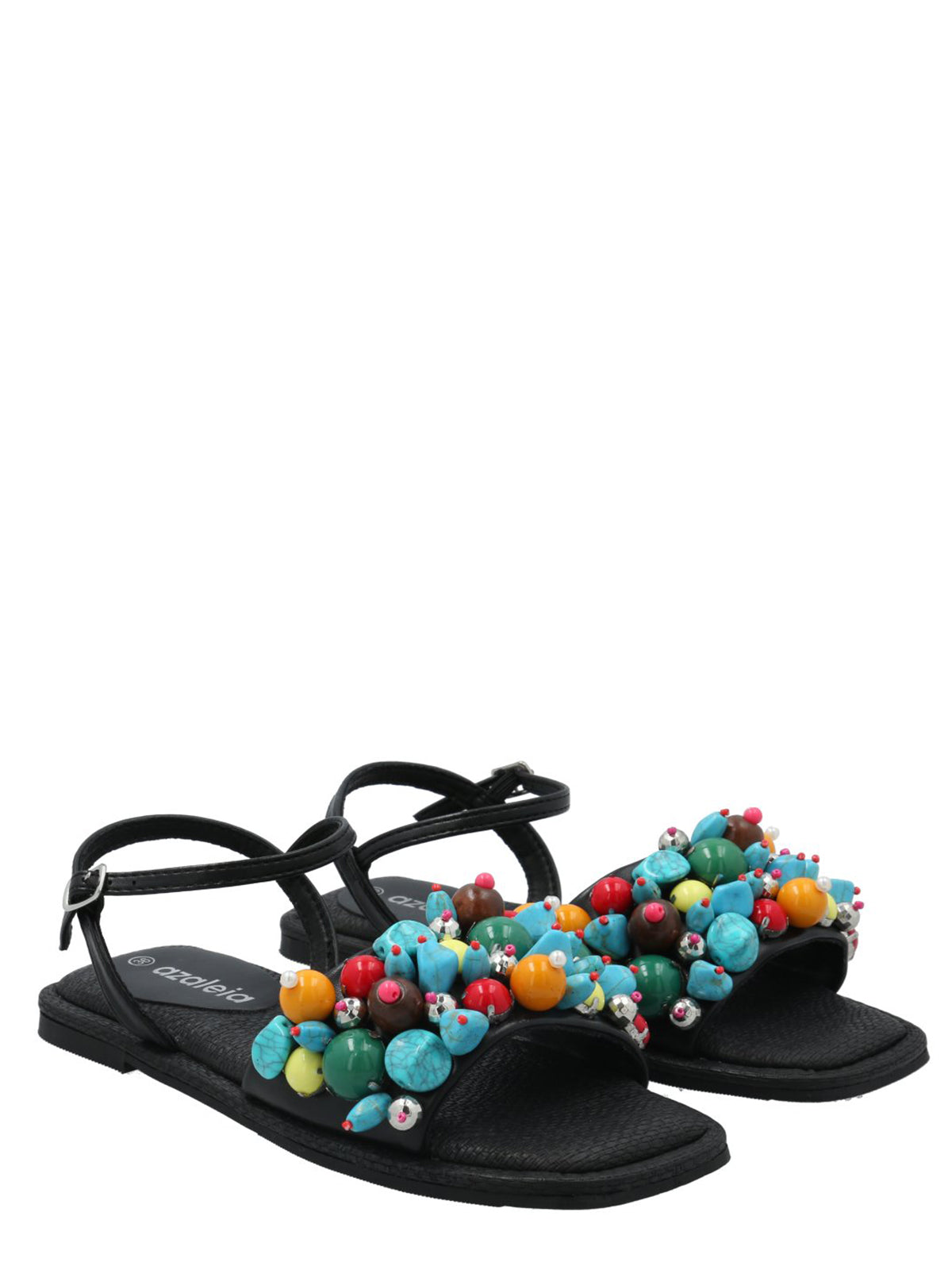 Sandalia Mujer Anneta Negro Azaleia