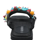 Sandalia Mujer Anneta Negro Azaleia