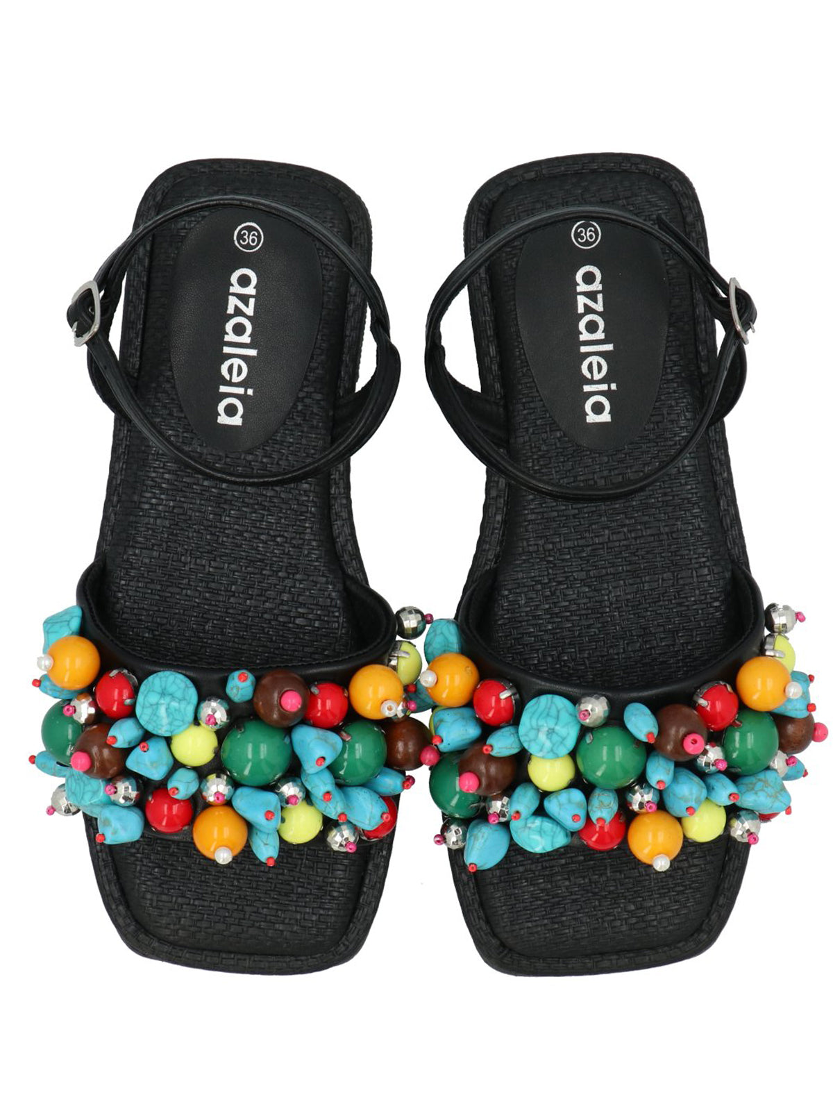 Sandalia Mujer Anneta Negro Azaleia