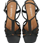 Sandalia Mujer Roma Negro Azaleia