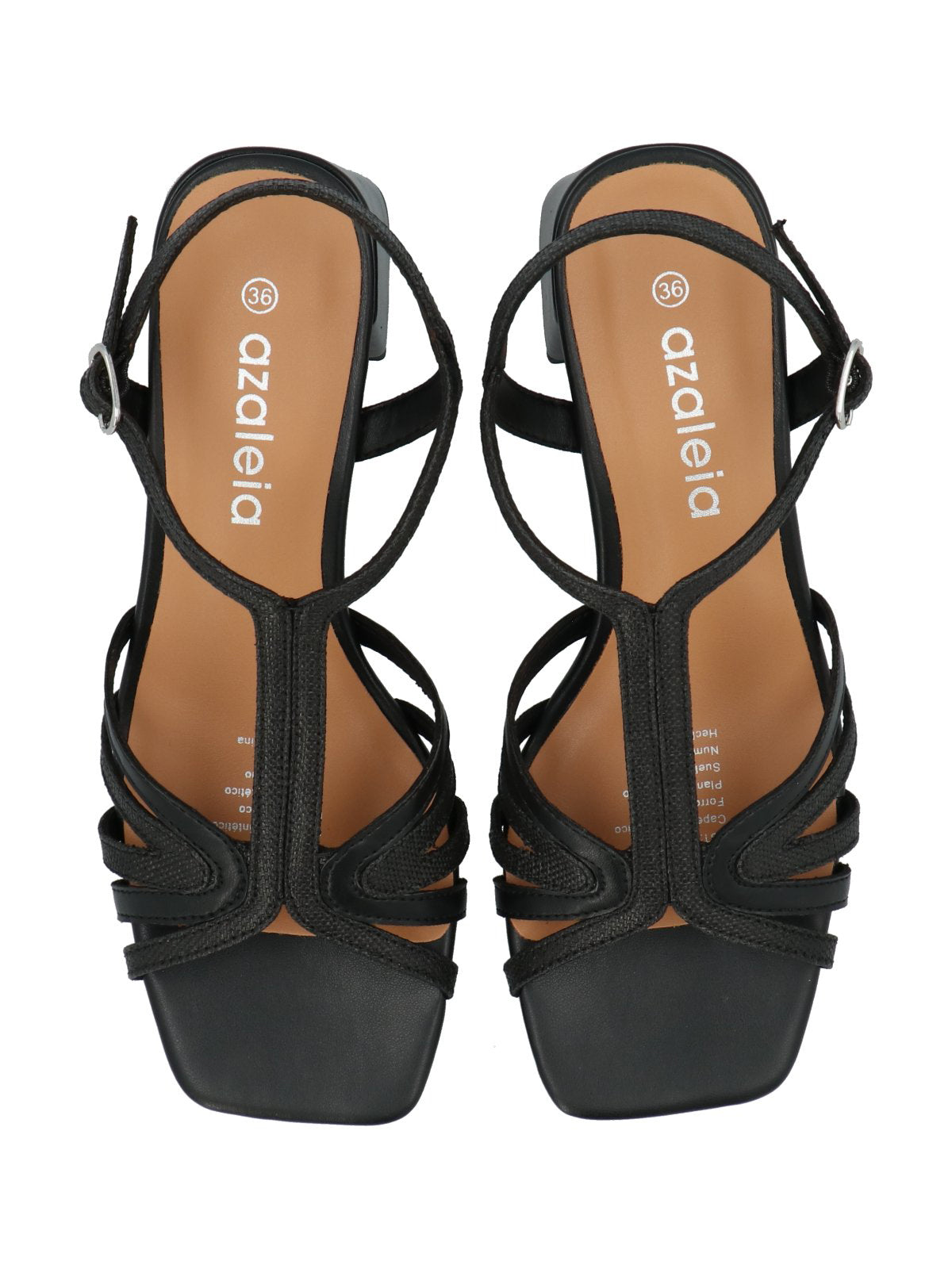 Sandalia Mujer Roma Negro Azaleia