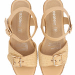 Sandalia Mujer Carlotta Natural Azaleia
