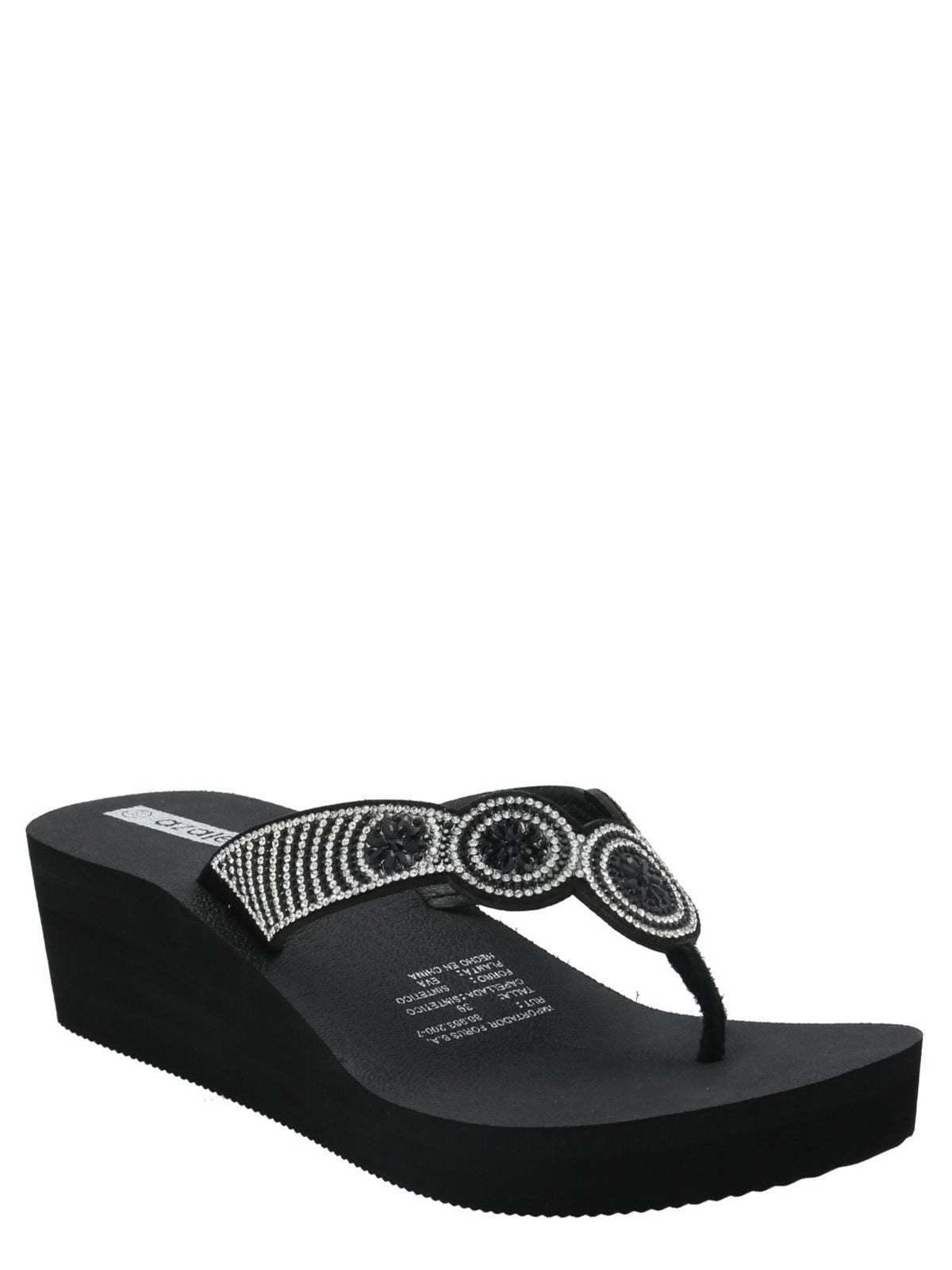 Hawaiana Mujer Rosella Negro /Blanco Azaleia