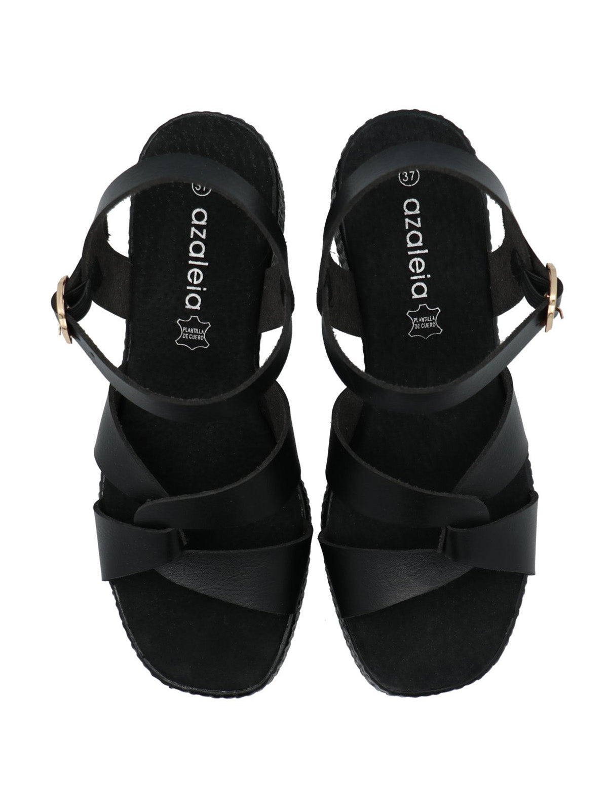 Sandalia Mujer Julia Negro Azaleia