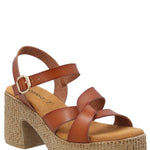 Sandalia Mujer Julia Cognac Azaleia