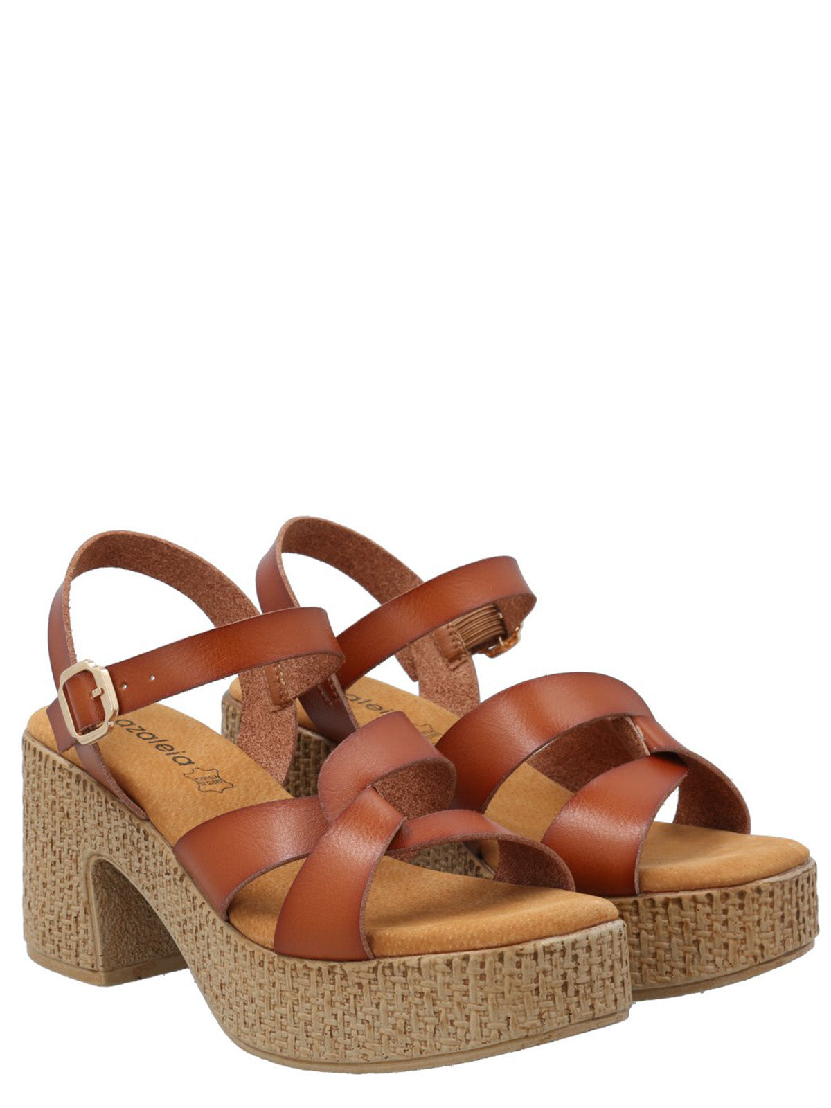 Sandalia Mujer Julia Cognac Azaleia