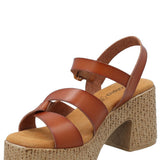Sandalia Mujer Julia Cognac Azaleia