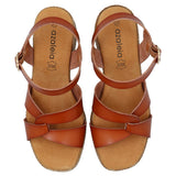 Sandalia Mujer Julia Cognac Azaleia
