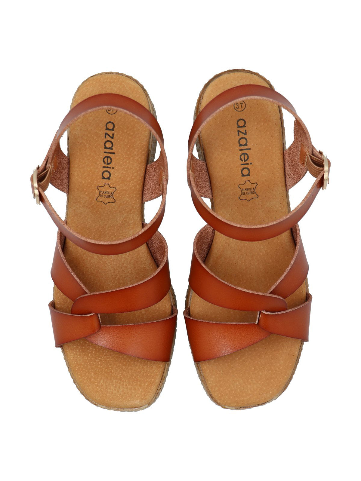 Sandalia Mujer Julia Cognac Azaleia