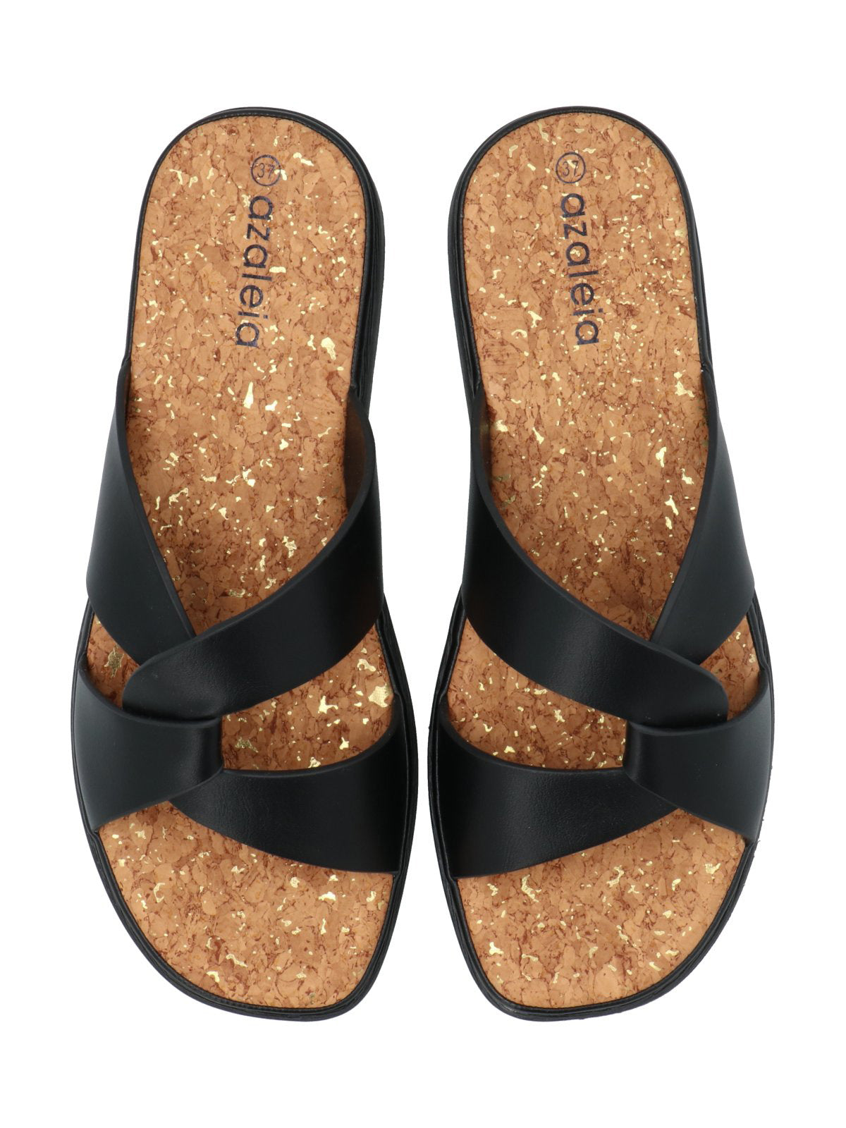 Sandalia Mujer Orquidea Negro Azaleia