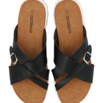 Sandalia Mujer Italina Negro Azaleia