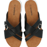 Sandalia Mujer Italina Negro Azaleia