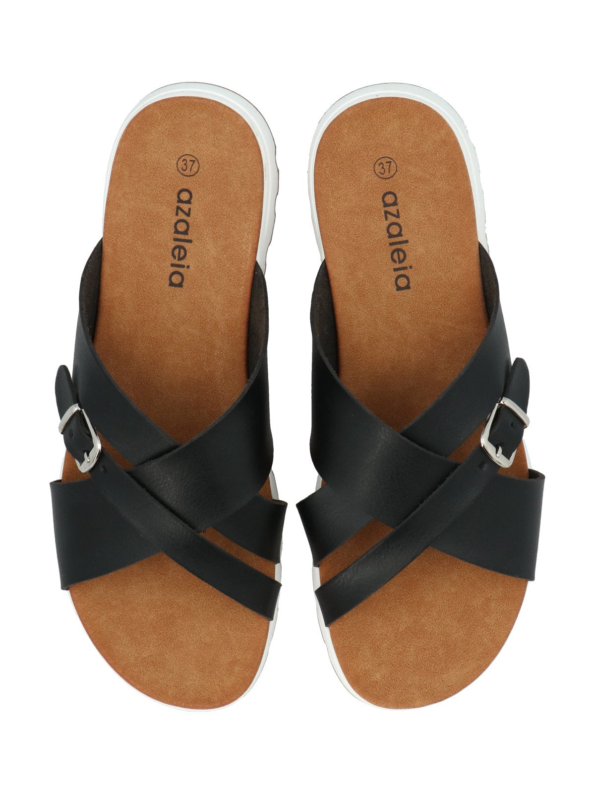 Sandalia Mujer Italina Negro Azaleia