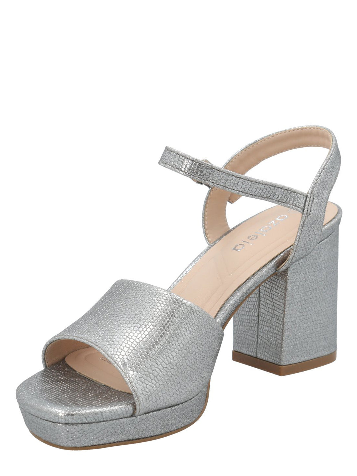 Sandalia Mujer Juani Plateado Azaleia