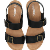 Sandalia Mujer Marena Negro Azaleia