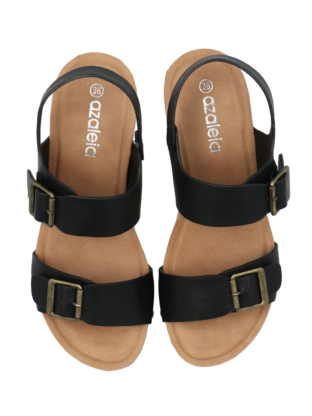 Sandalia Mujer Marena Negro Azaleia