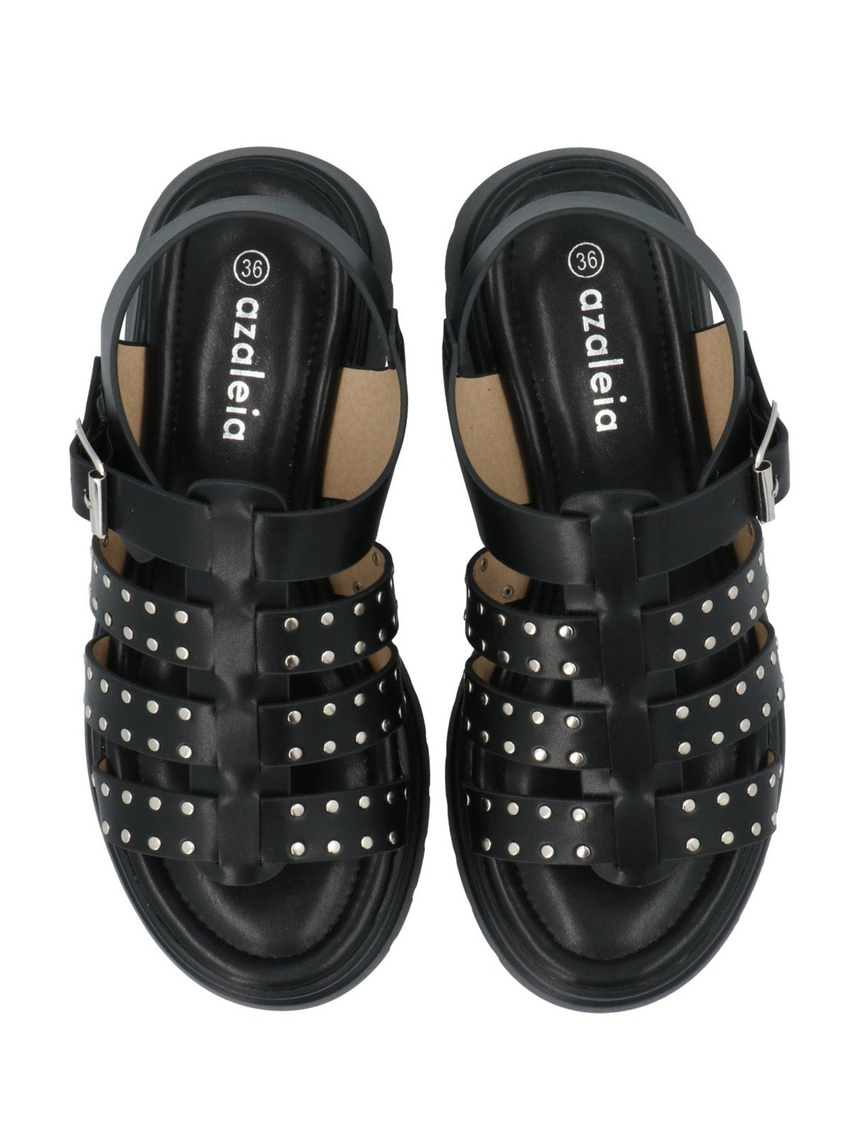 Sandalia Mujer Mika Negro Azaleia