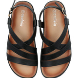 Sandalia Mujer Giordana Negro Azaleia