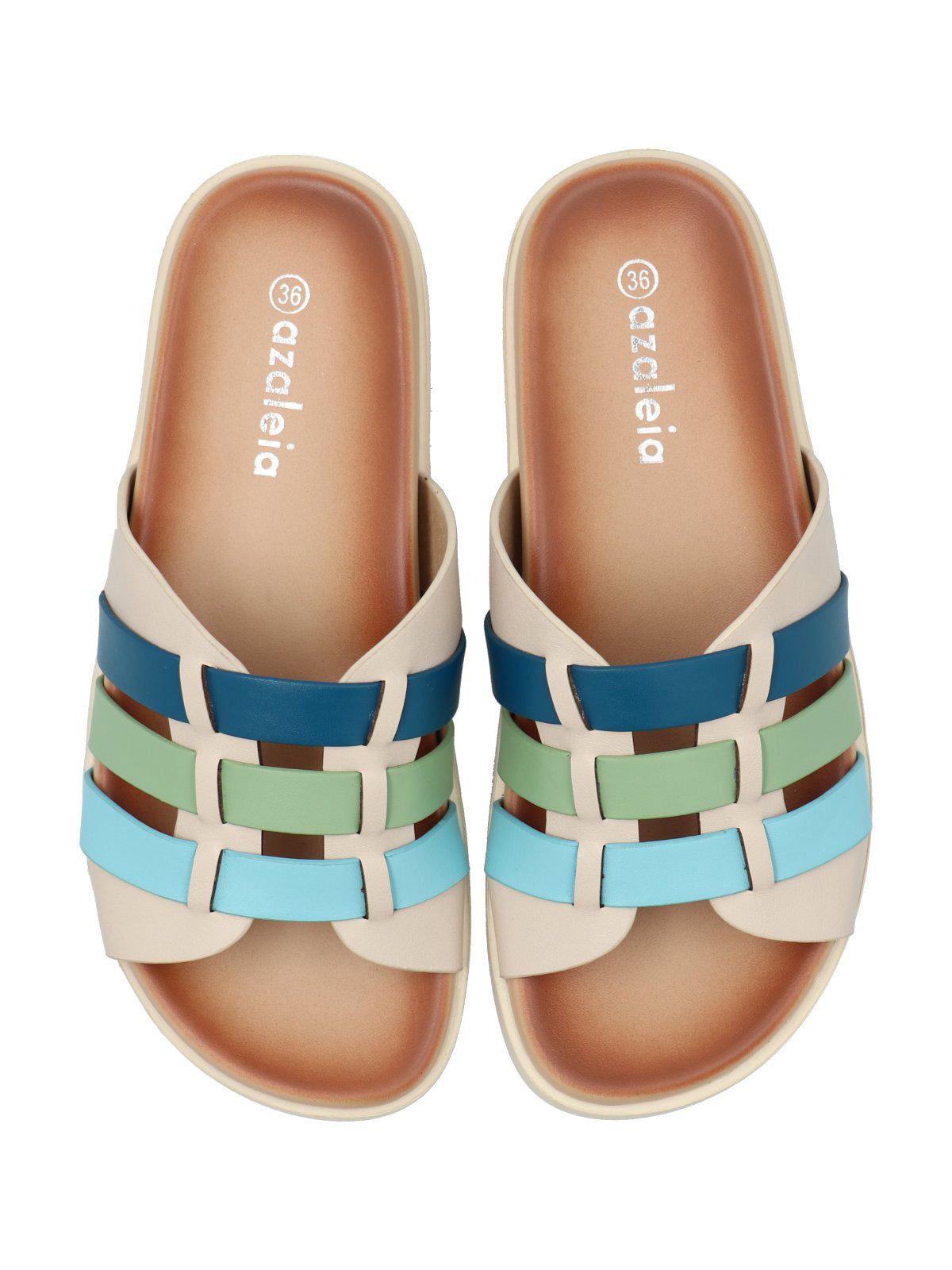 Sandalia Mujer Gianna Azul Azaleia