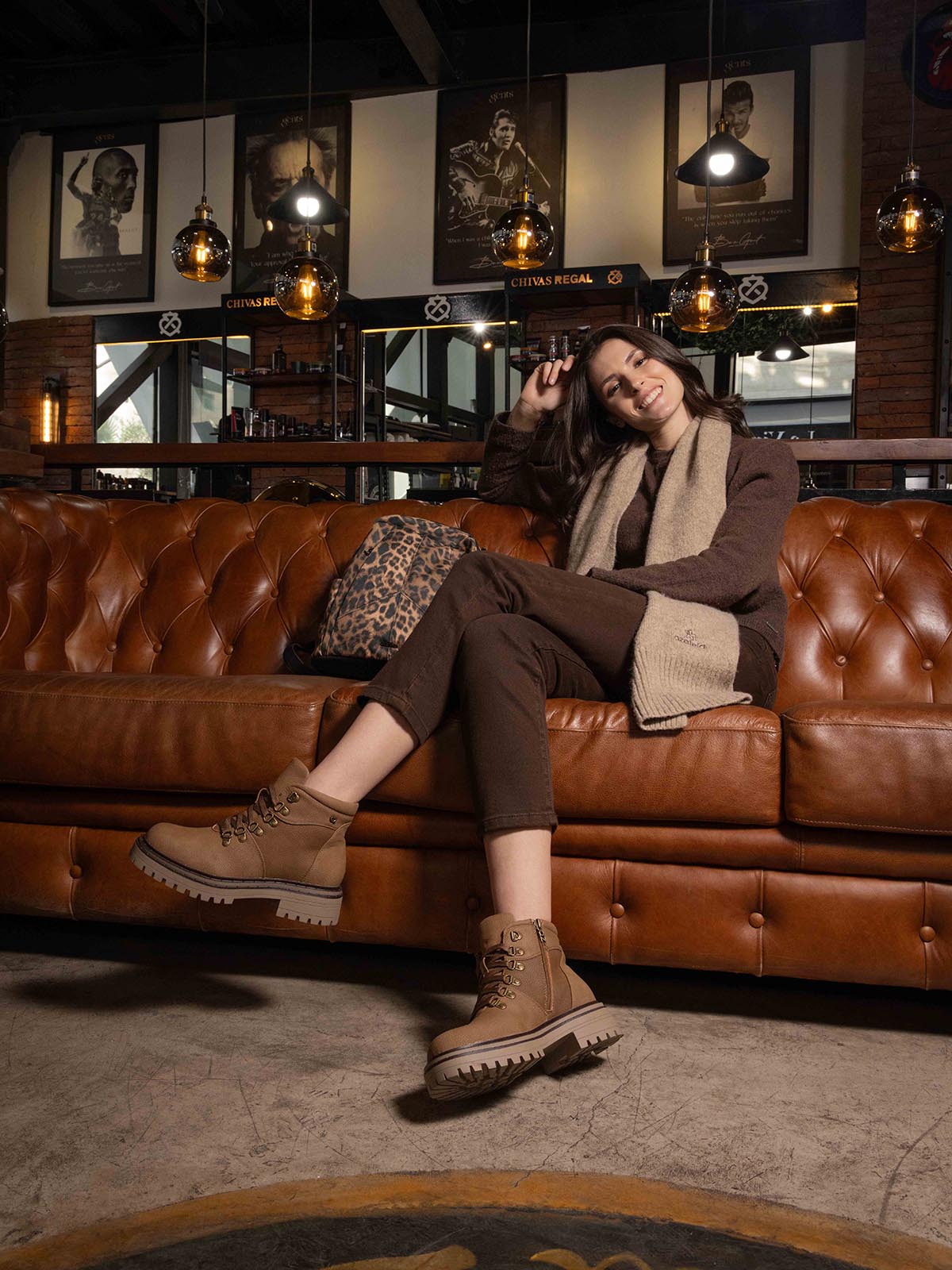 Botín Mujer Naia Cognac Azaleia